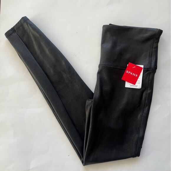 NWT Spanx faux leather high rise leggings large - Picture 5 of 11